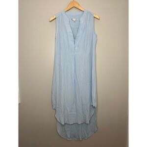 CAbi Women's Wedgewood Breeze Light Blue Sleeveless Dress + Slip Size‎ Small
